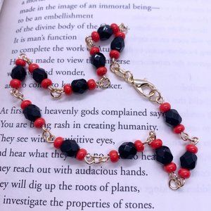 Azabache Anklet Bracelet, Gold Filled Jewelry, Good luck Jewelry